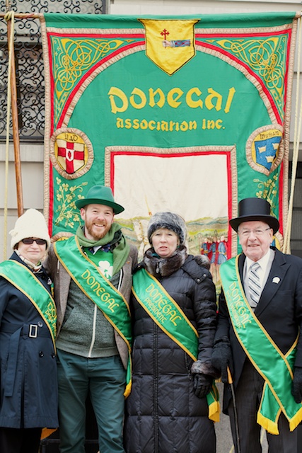 Me posing proudly with my neighbours from home, the President and Past Presidents of the New York Donegal Association - some of them new my father of course!